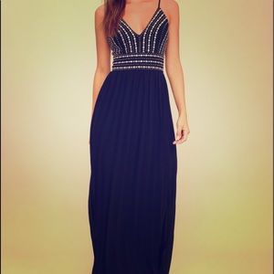 Gold and clack long elegant dress